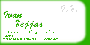 ivan hejjas business card